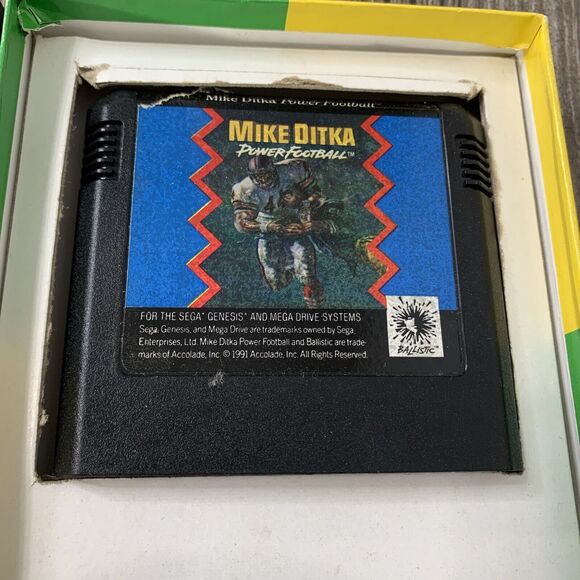 MIKE DITKA POWER FOOTBALL SEGA GENESIS With Box VIDEO GAME - Picture 2 of 5